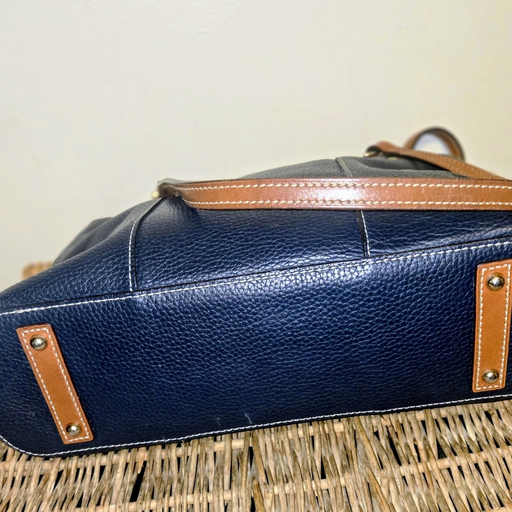 Dooney & Burke, lexington Midnight blue Pebble Leather Tote - Picture 6 of 16